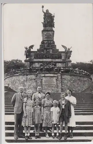 (F7515) Orig. Foto Niederwalddenkmal, Gruppenbild am Denkmal, Sommer 1941