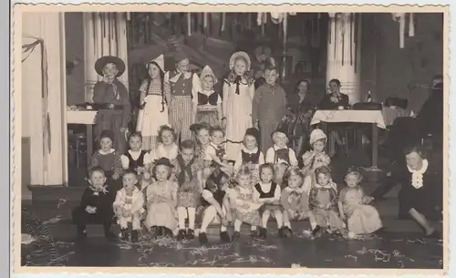 (F7480) Orig. Foto Kinder im Kostüm, Karneval, Fasching in Mettmann 1930er