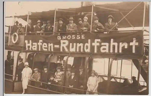(F7448) Orig. Foto Hamburg, Dampfer d. Großen Hafenrundfahrt am 2. Juni 1926