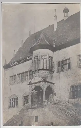 (F7443) Orig. Foto Dettelbach, Rathaus Detail, 1910er