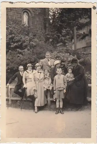 (F7428) Orig. Foto Eisenach, Besuch der Wartburg, Juli 1934, Gruppenfoto