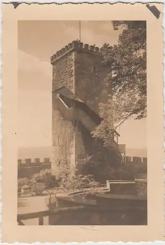 (F7426) Orig. Foto Eisenach, Besuch der Wartburg, Juli 1934, Turm