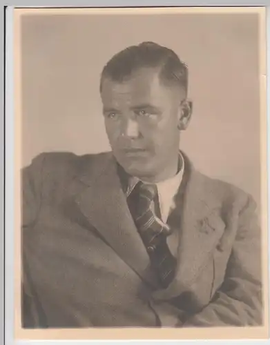 (F7411) Orig. Foto Porträt e. Mannes, Kantor Rudolf Salzmann, Thür. um 1938
