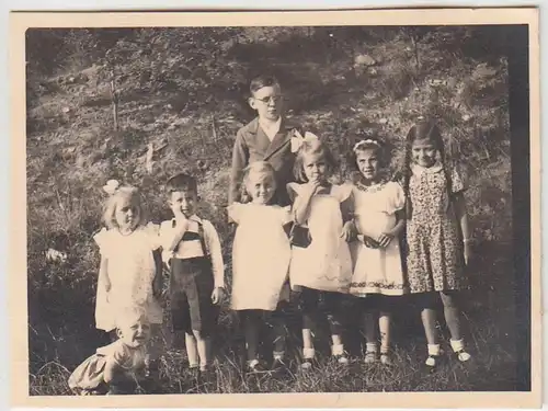 (F7397) Orig. Foto Berka (Werra), Kinder im Freien, Gruppenforo Aug. 1937