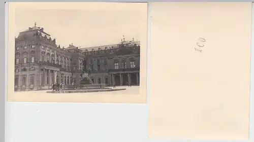 (F7359) 5x Orig. Foto Würzburg, Residenz, verschiedene Ansichten 1940