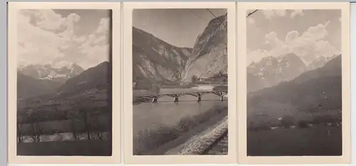 (F7334) 3x Orig. Foto Österreich, Bahnfahrt nach Hallstatt u. Zell am See 1940