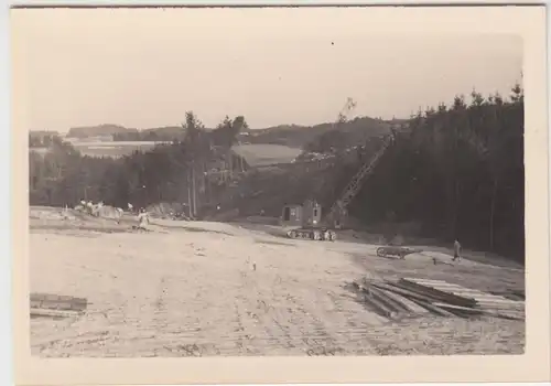 (F7263) Orig. Foto Baustelle der Firma Thosti, Bagger auf einem Platz 1939