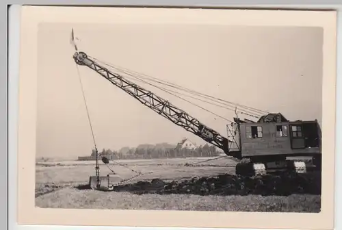 (F7225) Orig. Foto Baustelle der Firma Thosti, Seilbagger 1939