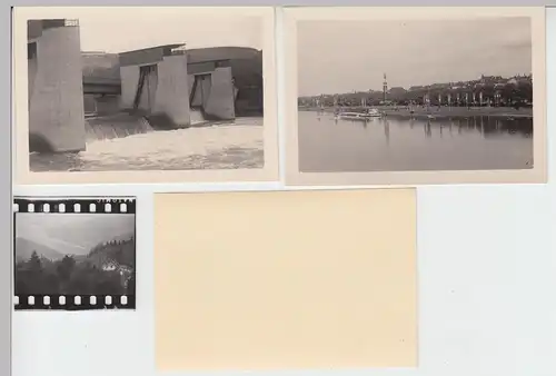 (F7210) 8x Orig. Foto Heidelberg, verschiedene Ansichten, Brücke, Stauwehr u.a.