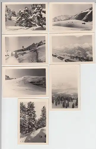 (F7190) 7x Orig. Foto Innsbruck Umgebung, Berge, Winter 1939