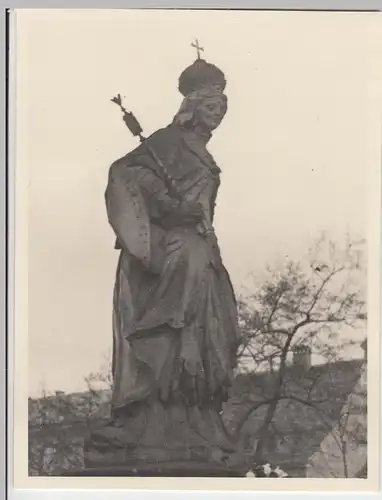 (F7176) Orig. Foto Bamberg, Kunigunde-Statue 1939