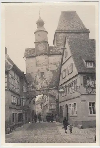 (F7161) Orig. Foto Rothenburg o.d. Tauber, Röderbogen und Markusturm 1939