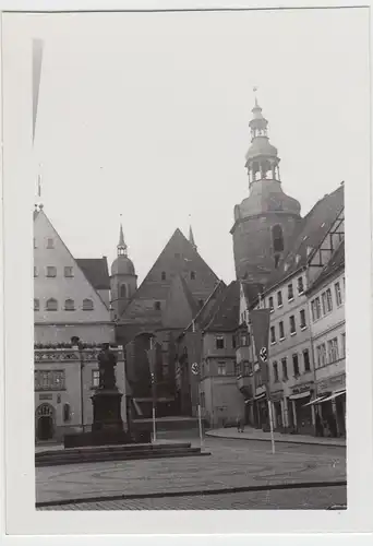 (F7125) Orig. Foto Eisleben, Marktplatz m. Denkmal, 1938