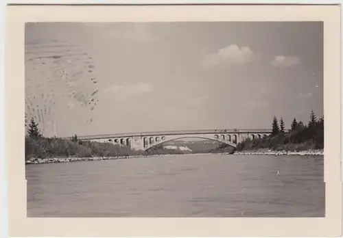 (F7119) Orig. Foto Isarbrücke, unbekannter Ort 1938