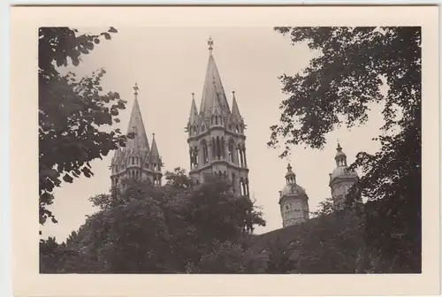 (F7071) Orig. Foto Naumburg, Turmspitzen am Dom 1938