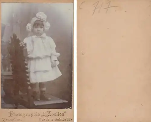 (F7) Original Foto um 1900 Mädchen (Kabinettfoto)