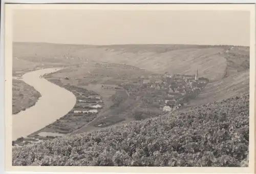 (F6892) Orig. Foto Blick auf Escherndorf, Oktober 1937