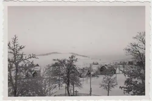 (F686) Orig. Foto Heidelberg (Seiffen), Blick z. Schwartenberg im Winter