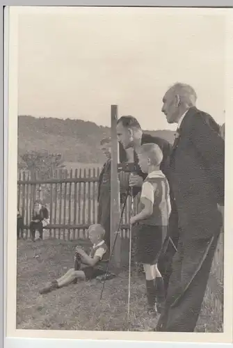 (F6858) Orig. Foto Personen mit Kamera an einem Gartenzaun, vermutl. Eichstätt u