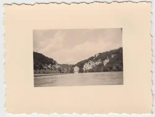 (F6831) Orig. Foto Kelheim, Blick von der Donau zur Befreiungshalle, 1937