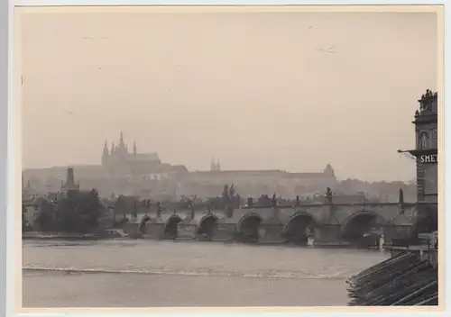 (F6767) Orig. Foto Prag, Praha, Karlsbrücke und Hradschin 1936