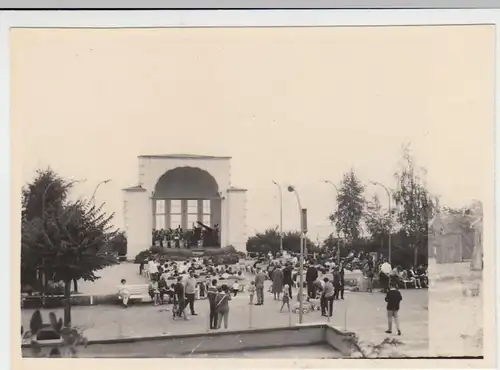 (F676) 3x Orig. Foto Bansin, Musikpavillon, 1940er - 50er