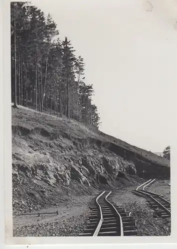 (F6699) Orig. Foto Baustelle, Feldbahngleise am Hang, vor der Sprengung 1935