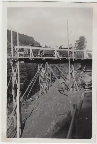 (F6654) Orig. Foto Baustelle, Brückenbau, 1935