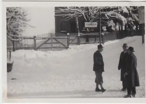 (F6652) Orig. Foto Männer im Winter, Ort zw. Bad Berneck u. Wilsberg 1935