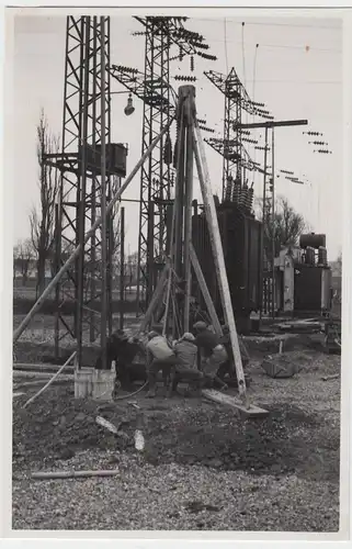 (F6602) Orig. Foto Donauwörth, Arbeiten an einem Umspannwerk, Jan - Mär 1935