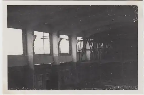 (F6592) Orig. Foto Bau einer großen Werkhalle, Bayern 1934, fertiger Betonguss,