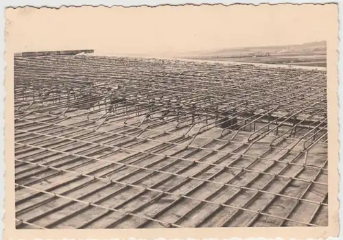 (F6588) Orig. Foto Bau einer großen Werkhalle, Bayern 1934, Dachkonstruktion, Ar