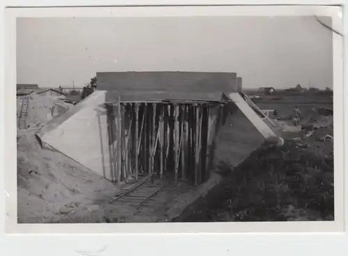 (F6555) Orig. Foto Augsburg-Göggingen, Bau einer kleinen Betonbrücke, 1934
