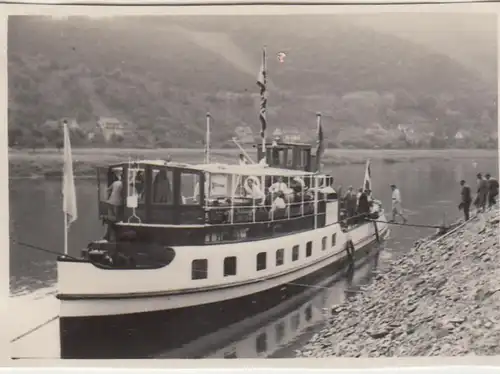 (F6379) Orig. Foto kleines Fährschiff, vermutl a.d. Inn, 1931