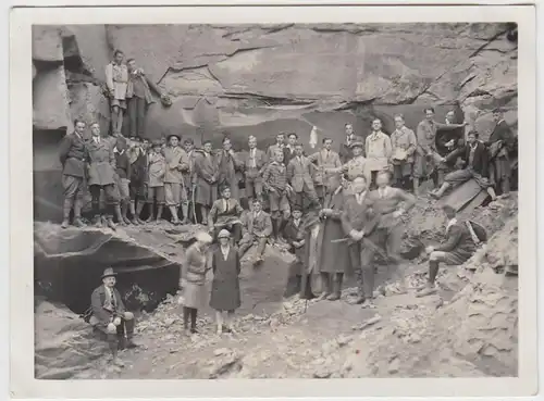 (F6348) Orig. Foto Marktbergel am Petersberg, Schülerausflug, Gruppenbild 1928