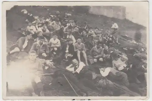 (F6339) Orig. Foto Kelheim, Schüler einer 5. Klasse vor der Befreiungshalle 1924