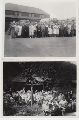 (F630) 3x Orig. Foto große Reisegruppe, Ausflug mit 3 Bussen, vor 1945