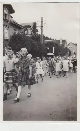 (F6278) Orig. Foto Finsterbergen, Trachtenfest 1929, Parade Kinderheim