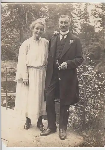 (F626) 2x Orig. Foto Paar Jubiläumsfeier (verm. Silberhochzeit), 1920er