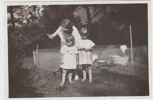 (F6258) Orig. Foto Finsterbergen, 2 kleine Mädels im Garten, 1929