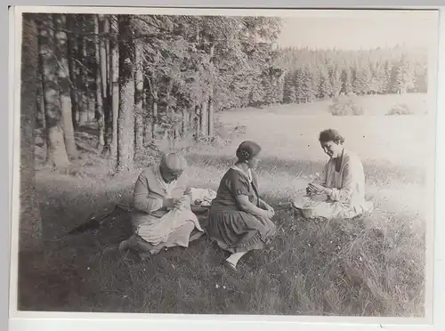 (F6221) Orig. Foto Finsterbergen, Frauen auf der Hirschwiese 1929