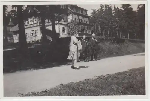 (F6218) Orig. Foto Finsterbergen, Spießberg, Personen spazieren 1929