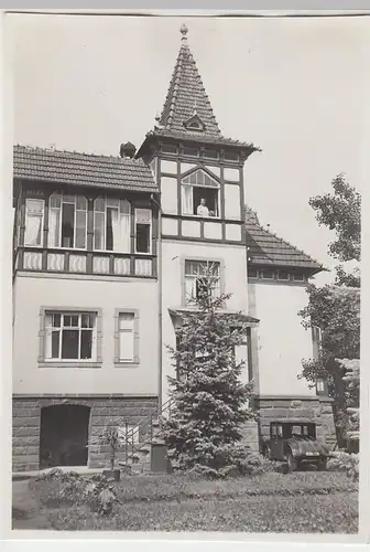 (F6203) Orig. Foto Finsterbergen, Villa Rheingold, Automobil am Haus, 1929