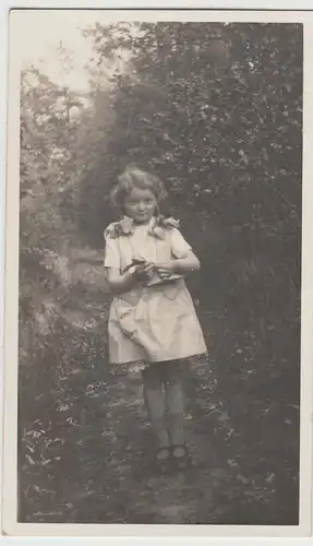 (F6177) Orig. Foto Mädchen Gerta Niclus in Schmölln, vor 1945