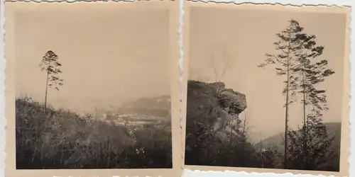 (F6090) 2x Orig. Foto Rothenthaler Alpen, Blick a. Greiz, 1954