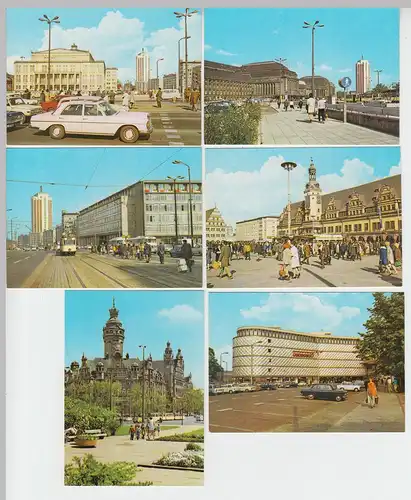 (F5947) Leipzig, 6 Fotos / Drucke im Mäppchen, 1972