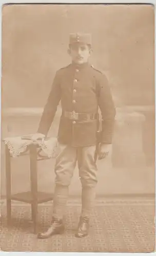 (F5944) Orig. Foto Porträt 1.WK Soldat, Rumburk 1914-18