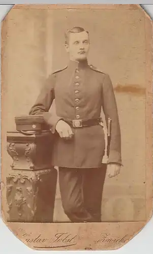 (F591) Orig. Kabinettfoto junger Mann, Soldat, 1910er, 1920er