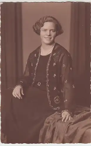 (F5904) Orig. Foto Porträt junge Frau, Studioaufnahme Altona vor 1945