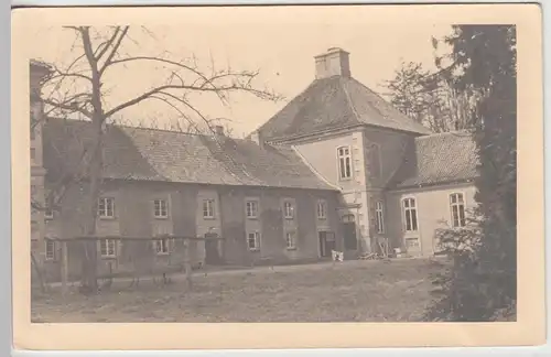 (F5848) Orig. Foto Winkelgebäude, unbekannter Ort, vor 1945